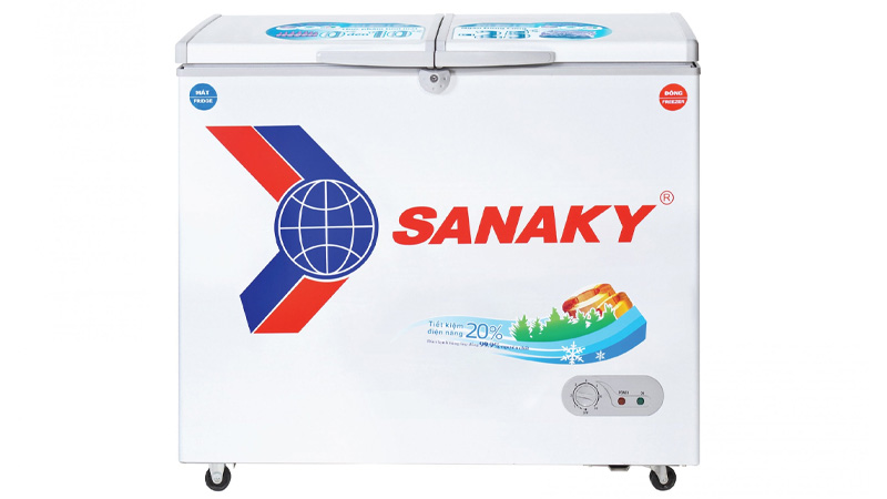 Tủ đông Sanaky VH-2299W1 165 lít 2 ngăn 2 cánh