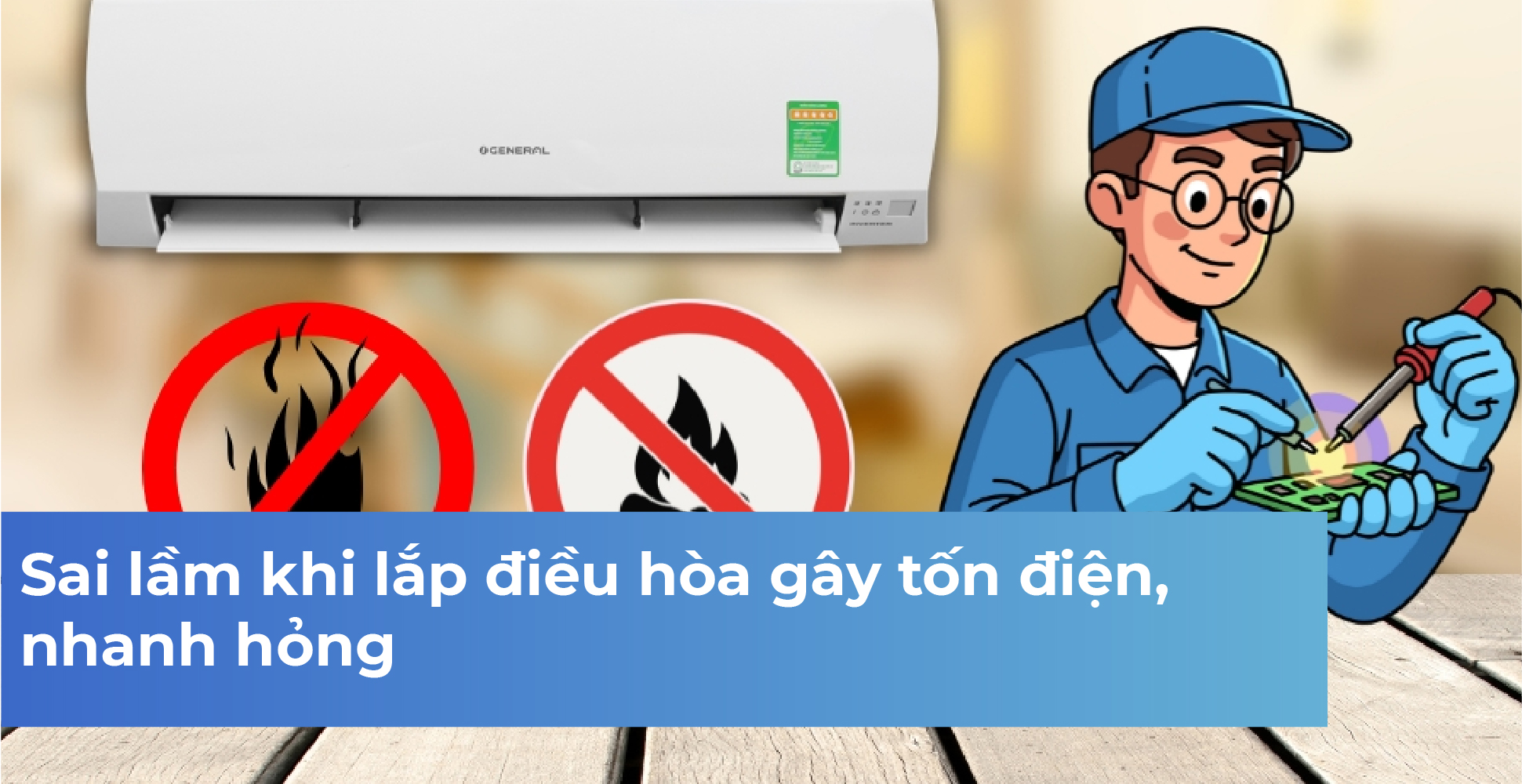 Sai lầm khi lắp điều hòa gây tốn điện, nhanh hỏng